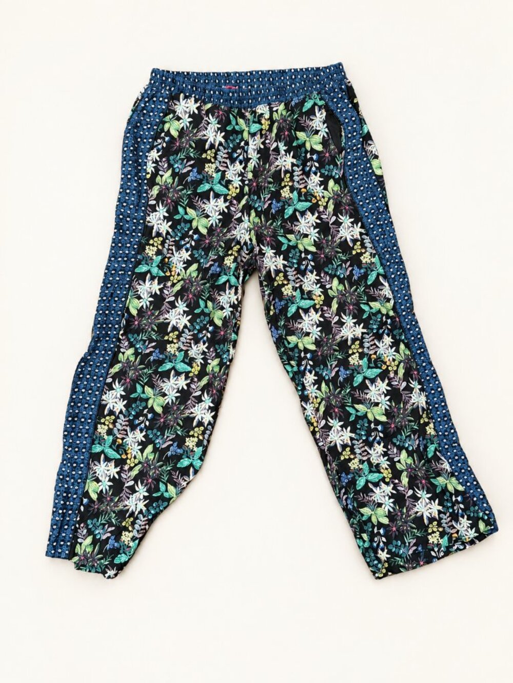 ett:twa by Anthropologie Floral Contrast-Panel Pants XS